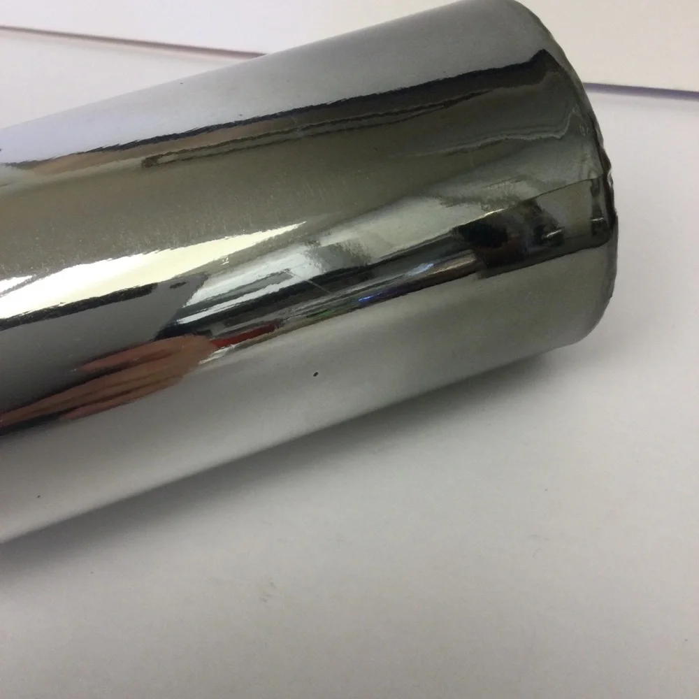 FEM SILVER OMBRE METALLIC MIRROR FINISH CANDLE NWT